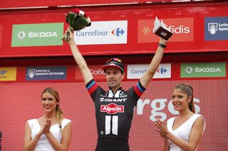 Tom Dumoulin after stage 17 of the Vuelta a España (Sunada)