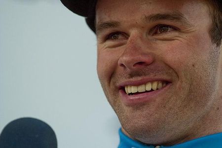 'Man of' Steele Von Hoff (Genesys Wealth Advisers) was all smiles on the podium again in the Lakes Oil Tour of Gippsland.