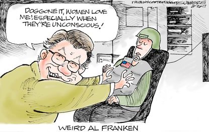 Political cartoon U.S. Al Franken sexual harassment abuse