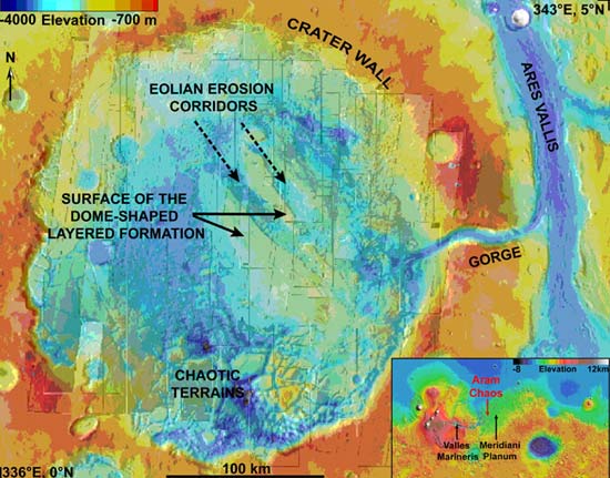 Mars Orbiter Spies Rust Deposits