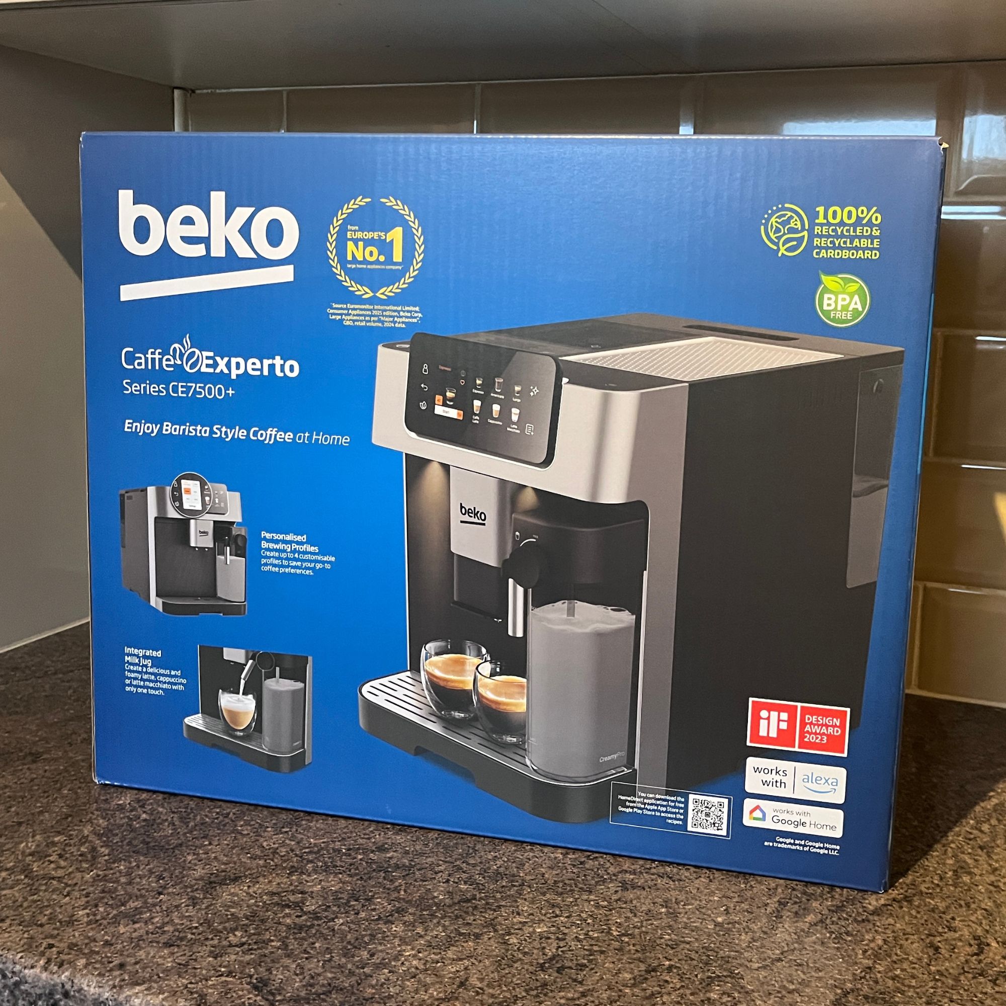 Beko Caffe Experto Series CE7500+ in its box