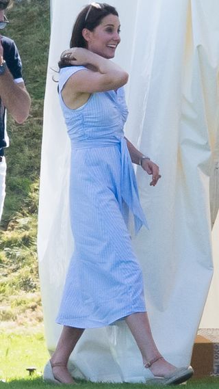 Catherine, Princess of Wales attends the Maserati Royal Charity Polo Trophy at Beaufort Park on June 10, 2018