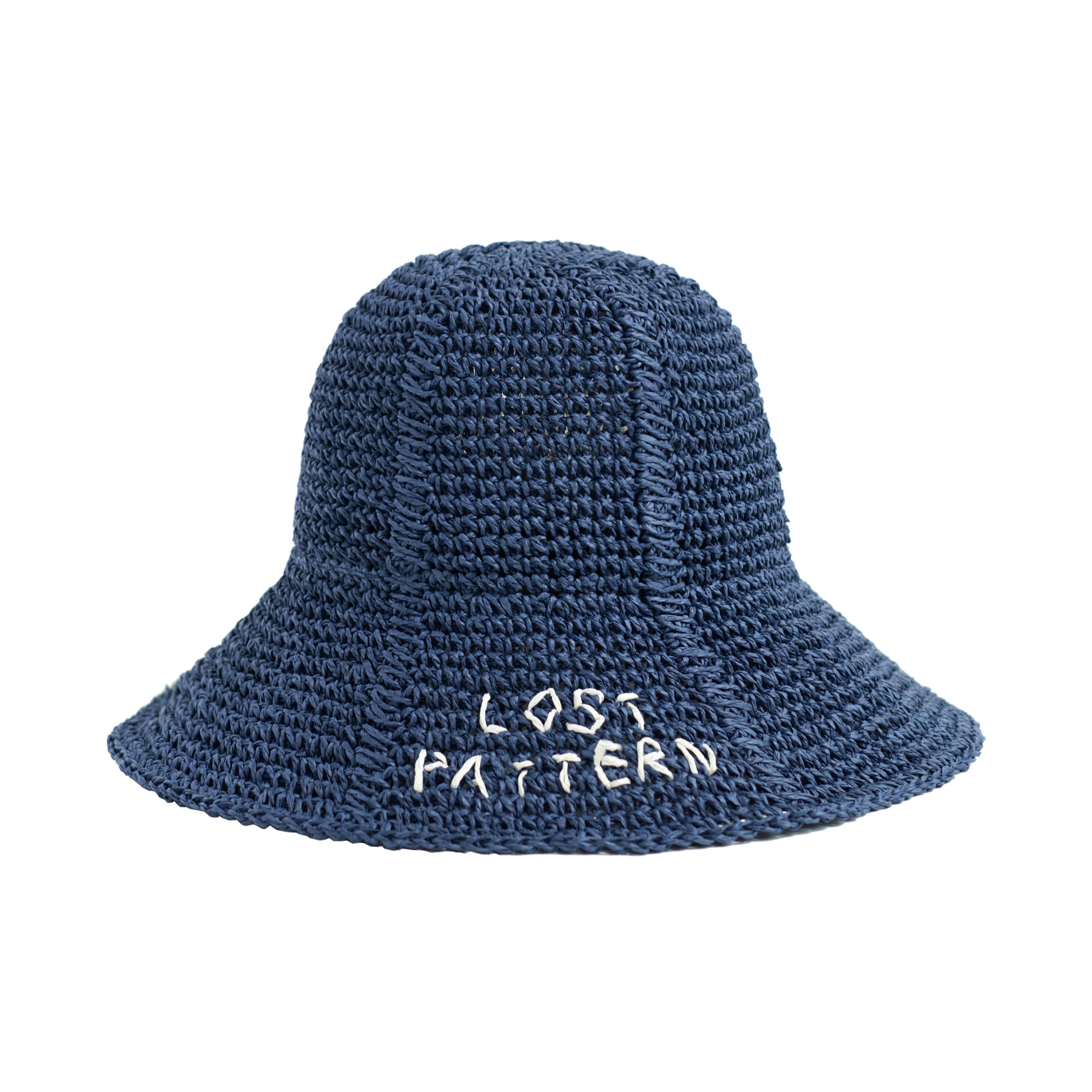 "wanderlight" Packable Straw Hat - Navy - Navy
