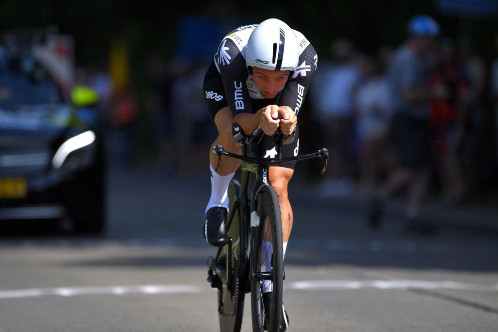 INGELMUNSTER BELGIUM JUNE 16 Victor Campenaerts of Belgium during the 122th Belgian Road Championship 2021 Mens Individual Time Trial a 376km race from Ingelmunster to Ingelmunster ITT bkingelmunster belgiancycling on June 16 2021 in Ingelmunster Belgium Photo by Luc ClaessenGetty Images
