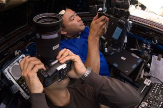 Astronauts in the Cupola
