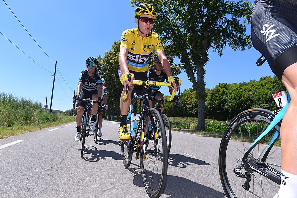 Yellow jersey Chris Froome (Team Sky)