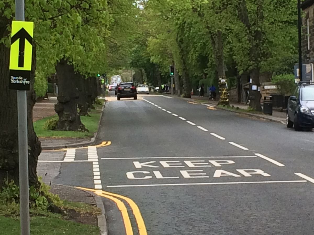 The long drag up Otley road starts the circuit