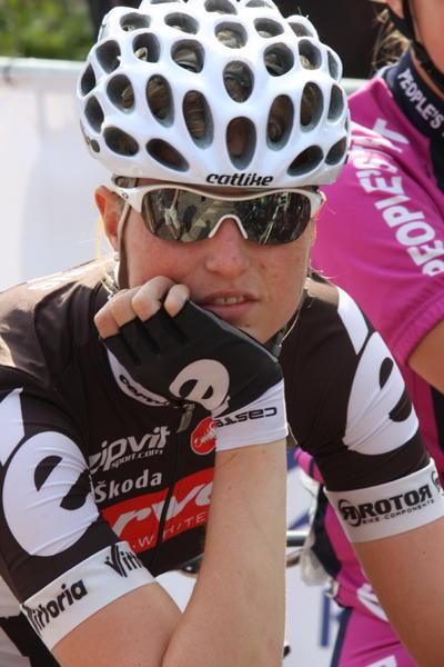 Cervelo's Regina Bruins was looking relaxed ahead of the race.