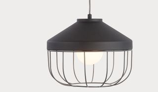 Arthur Deep cage style Pendant Lamp in black