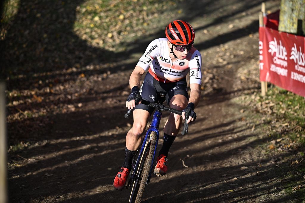 Dutch Lars Van Der Haar pictured in action during the mens elite race at the World Cup cyclocross cycling event in Troyes France stage 4 out of 14 of the UCI World Cup cyclocross competition Sunday 19 November 2023BELGA PHOTO JASPER JACOBS Photo by JASPER JACOBS BELGA MAG Belga via AFP Photo by JASPER JACOBSBELGA MAGAFP via Getty Images