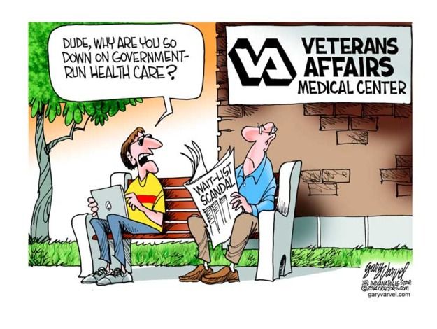 Political cartoon veteran hospital