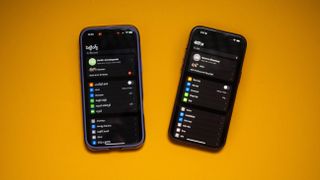 iPhone 16 Pro Max running Telugu and Hindi languages within iOS 18.4
