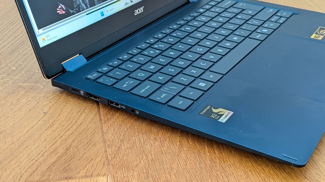 The Acer Swift Spin 14 AI on a desk