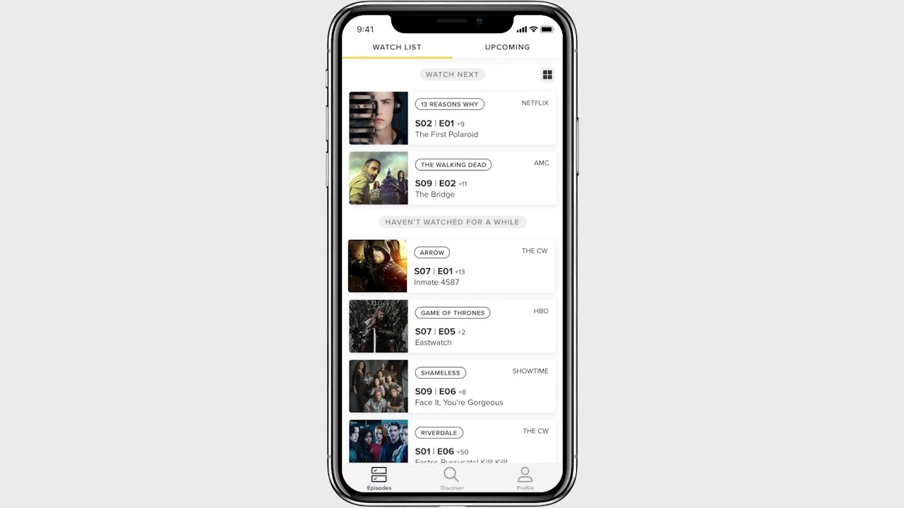 Screenshots of the TV Time app are shown on a YouTube tutorial.