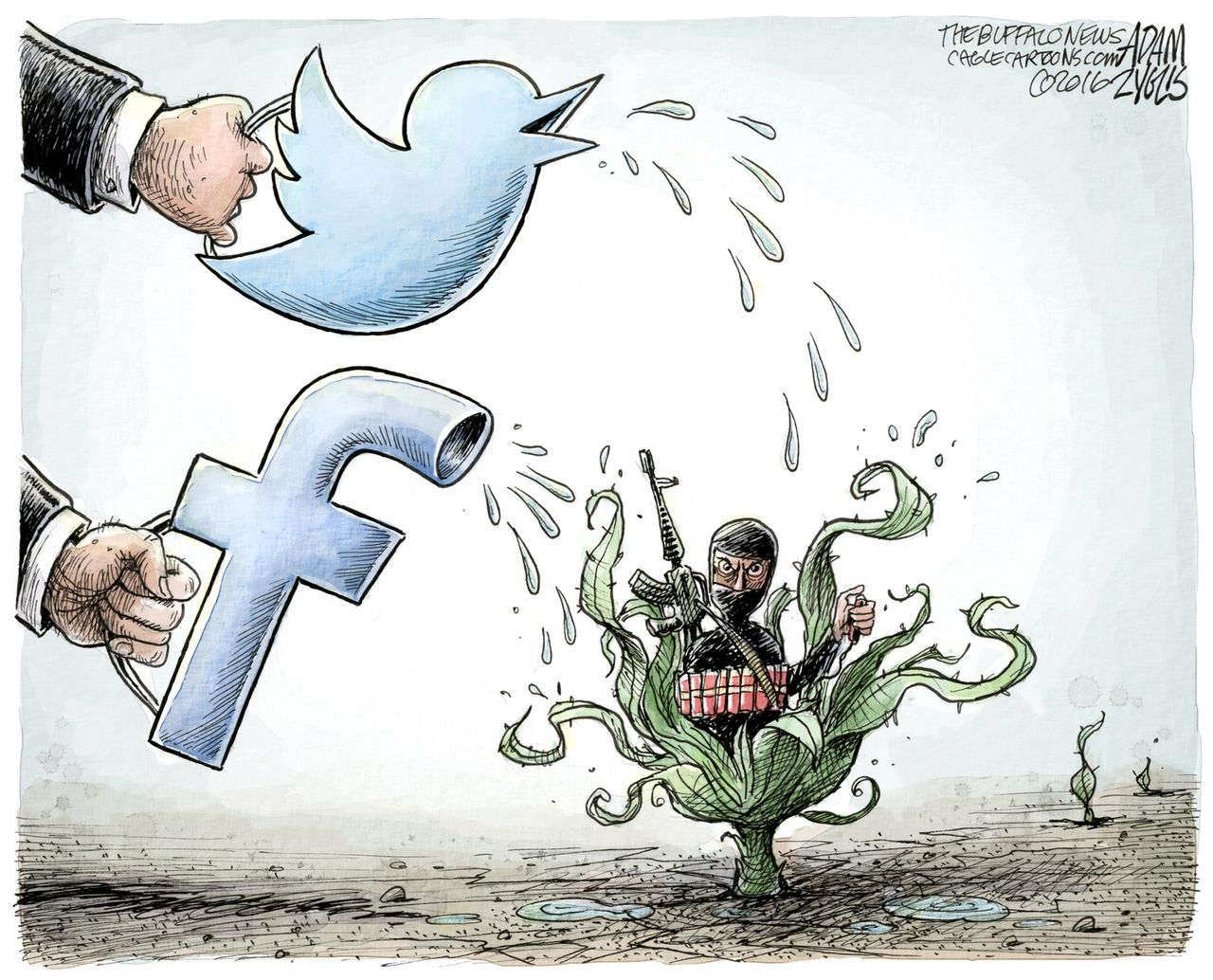 Editorial Cartoon U.S. Social Media