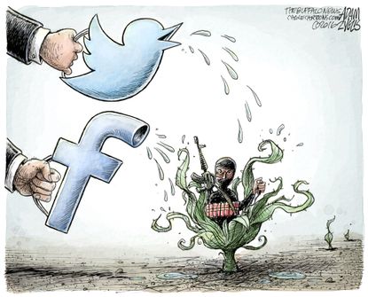 Editorial Cartoon U.S. Social Media