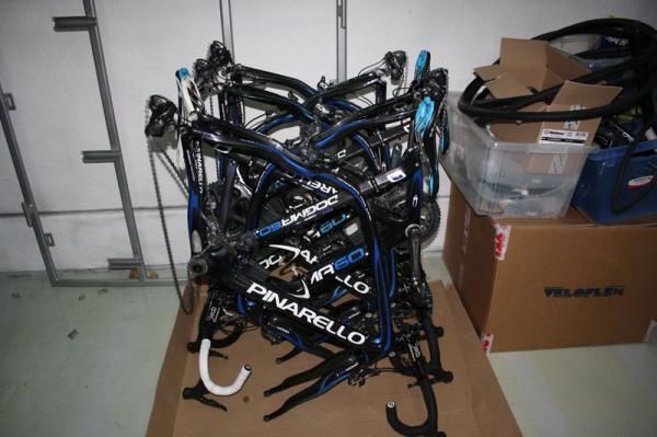 The team's Roubaix bikes