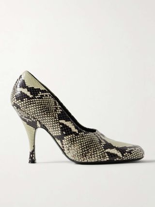 Eva Snake-Effect Leather Pumps