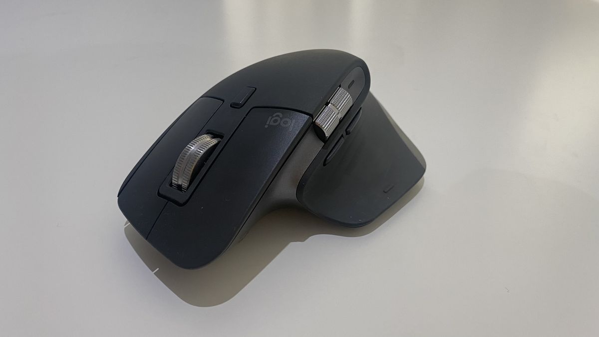 The Logitech MX Master 3S on a white desk