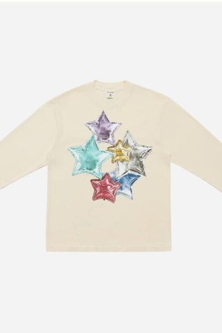 Pleasing x JW Anderson Balloon Star Long Sleeve T-Shirt in Cream