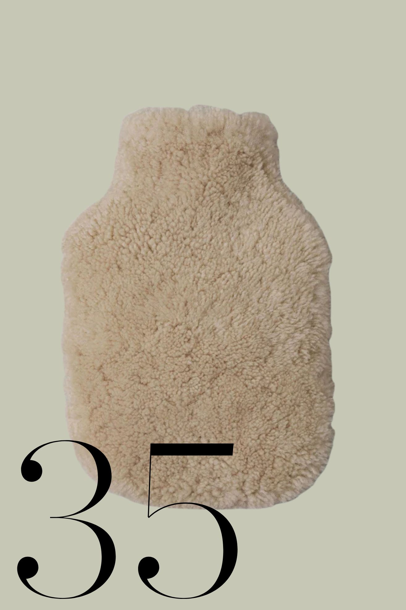 TOAST, Sheepskin Hot Water Bottle Cover in Ecru