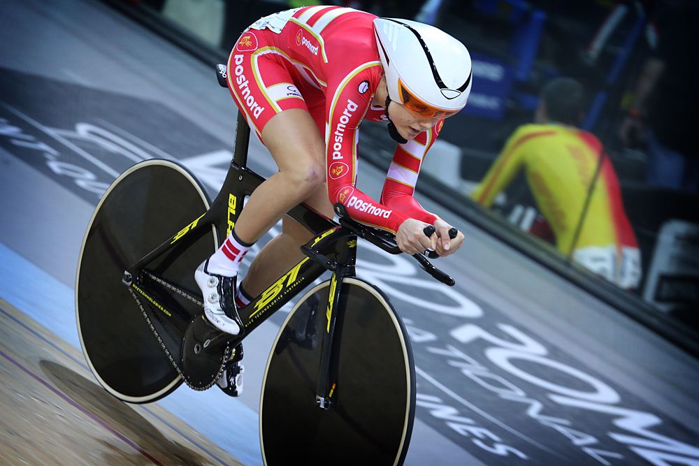 Denmark's Amalie Dideriksen in the women's omnium - individual pursuit