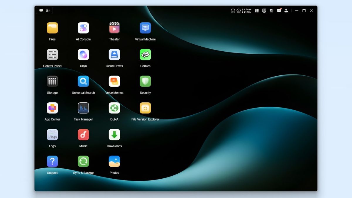 A screenshot of Ugreen's desktop app running its UGOS operating system on the Ugreen iDX6011 Pro