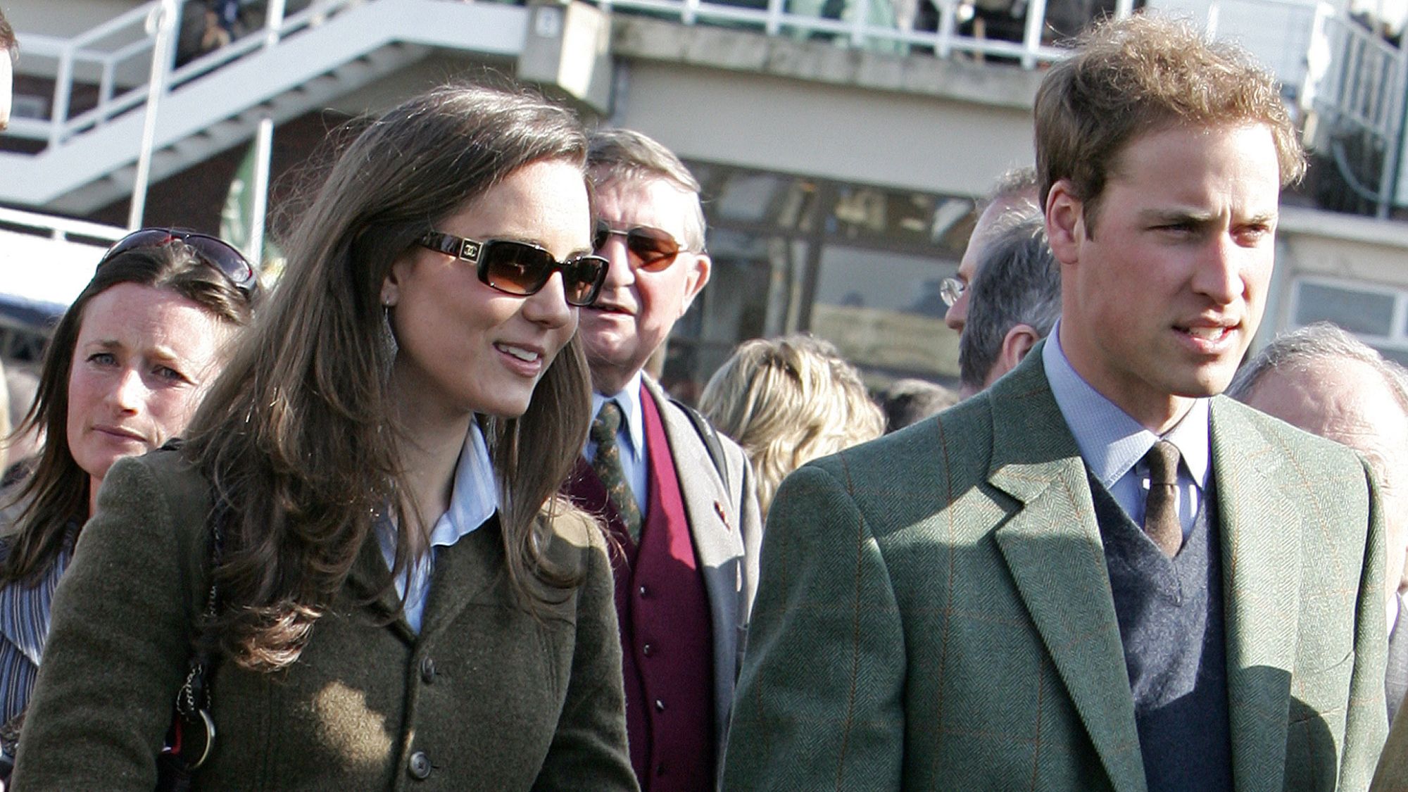 Prince William and Kate Middleton attend the Cheltenham Race Festival in 2007