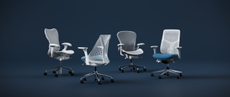 Herman Miller Chairs on Blue background