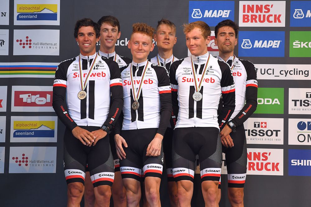 Team Sunweb finished second in the 2018 team time trial world championship