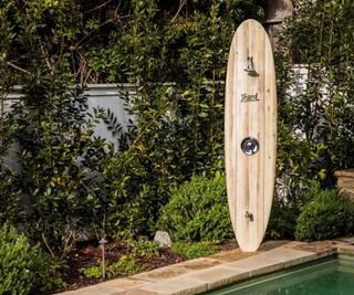 surfboard outdoor shower