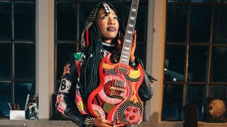 Fatoumata Diawara with her signature Epiphone SG