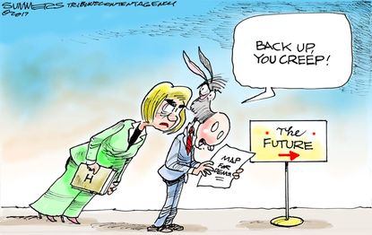Political cartoon U.S. Hillary Clinton new book Democrats future