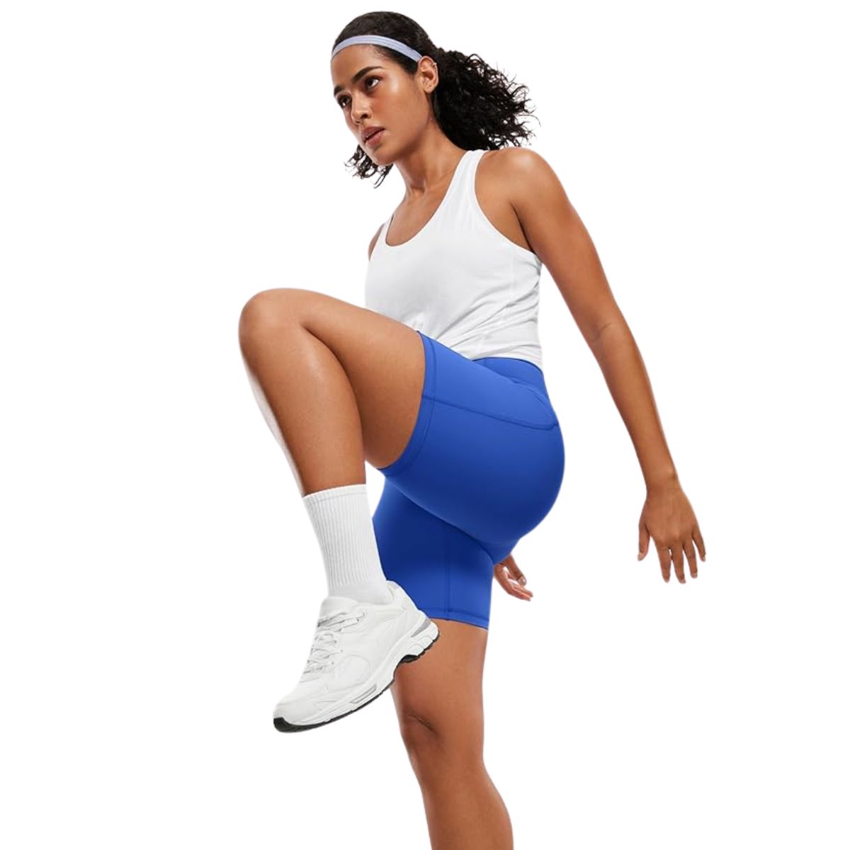 CRZ YOGA Women's Naked Feeling 6''/8'' Yoga Shorts with Pockets