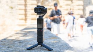 DJI Osmo Pocket 4P in 'off' position (screen rotated)
