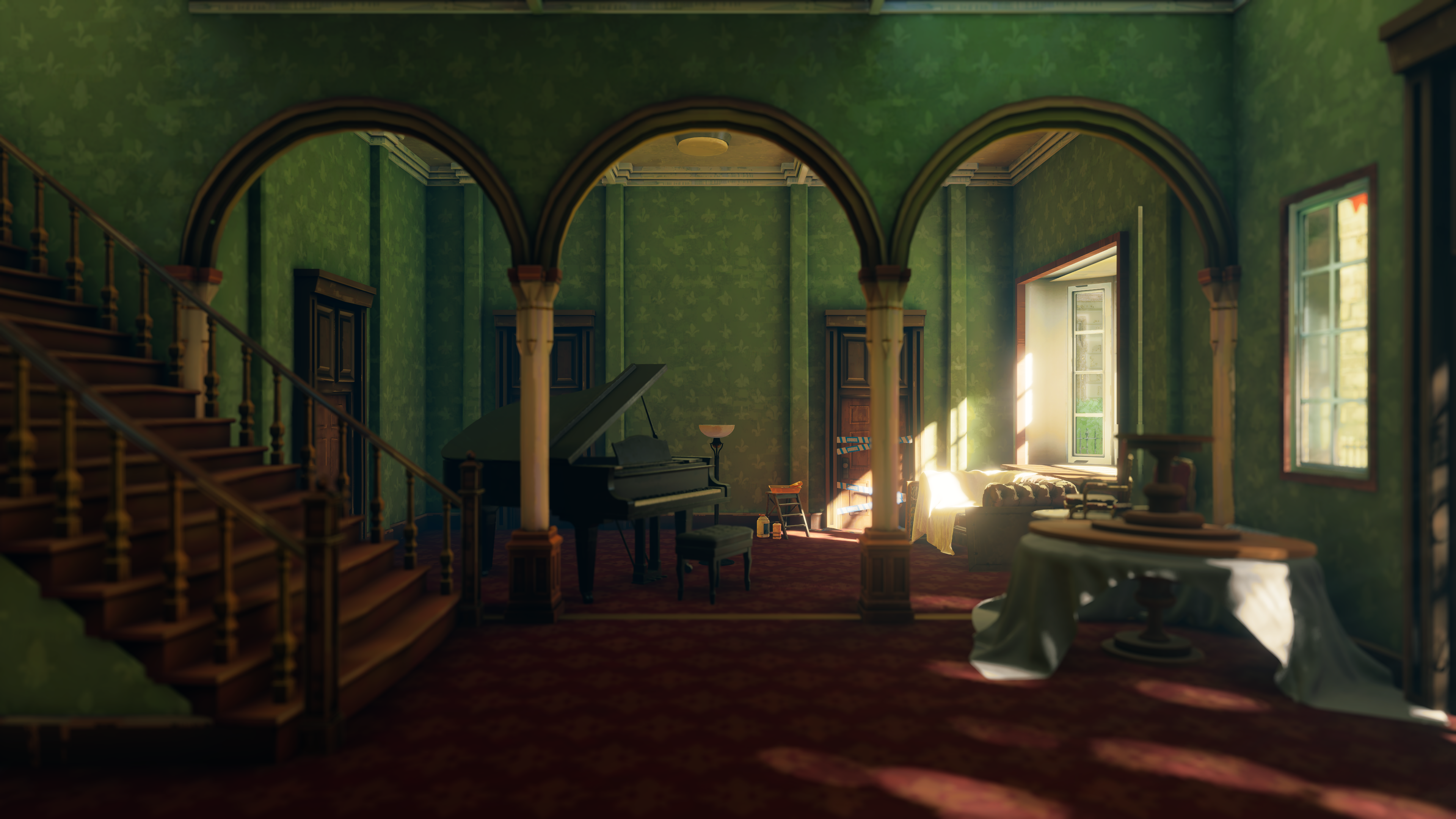 Screenshot from the indie game There are No ghosts at the Grand