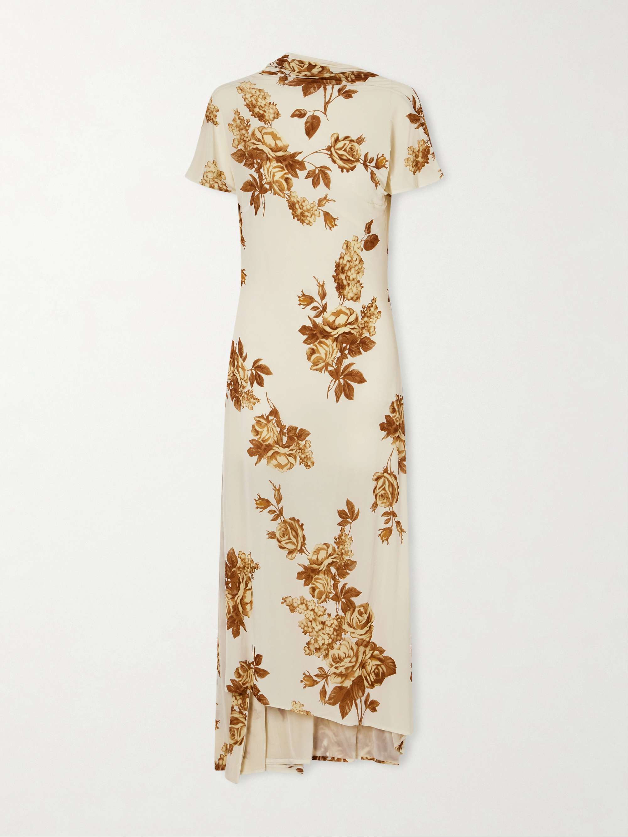 Floral-Print Stretch-Jersey Midi Dress