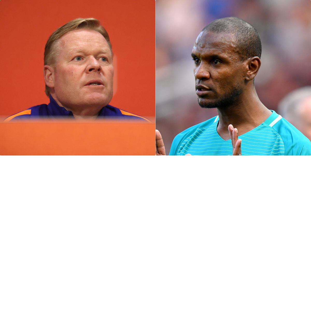 Ronald Koeman and Eric Abidal