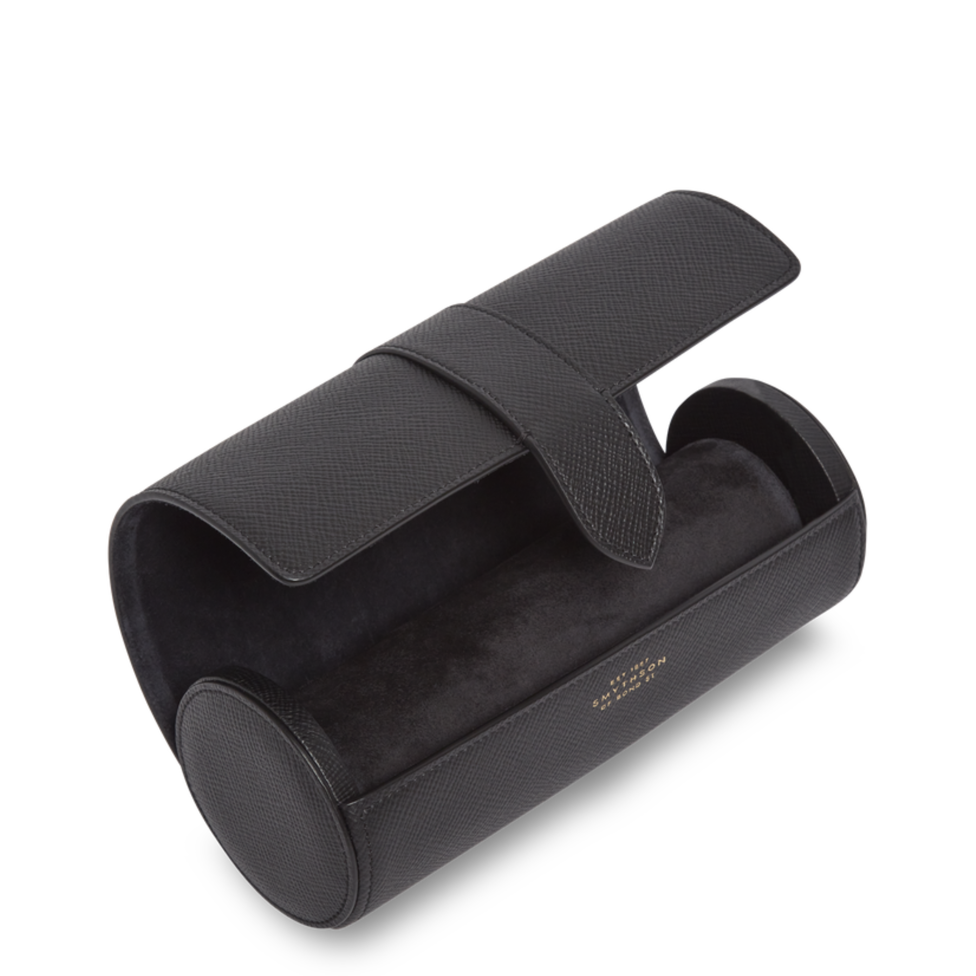 3. Smythson Panama Cross-Grain Leather Watch Roll