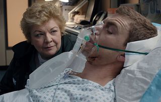 Jan disgusted by Iain's attack on her son, keeps a vigil by his bedside