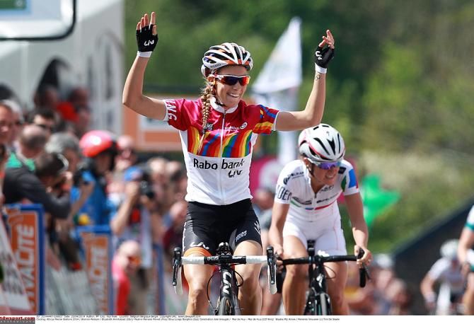 Pauline Ferrand Prevot (Rabo-Liv) wins the 2014 Women's Fl&egrave;che Wallonne