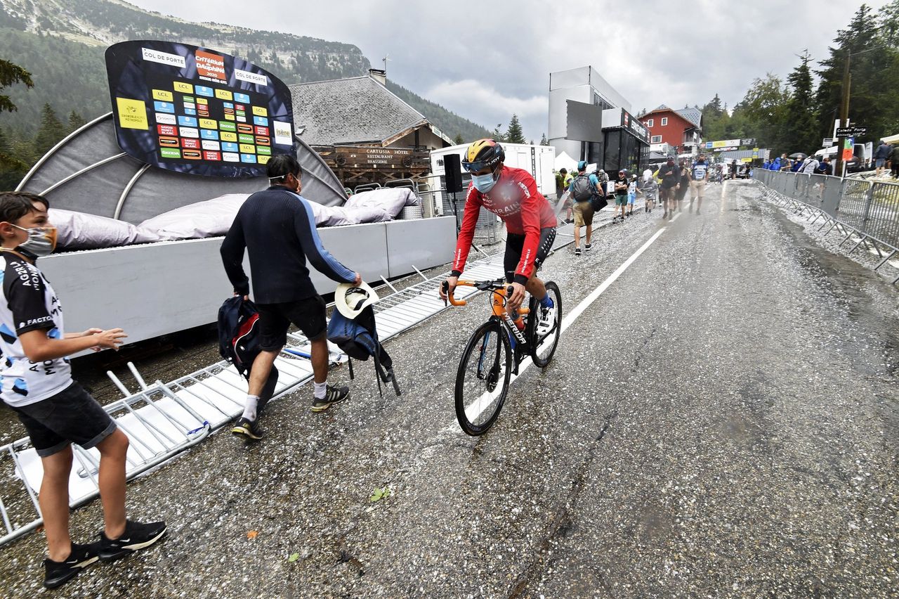 Criterium du Dauphine 2020 72nd Edition 2nd stage Vienne Col de Porte 135 km 13082020 Col De Porte Dylan Teuns BEL Bahrain McLaren photo Vincent KalutPNBettiniPhoto2020