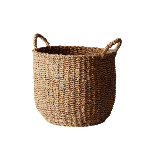 A basket with handles