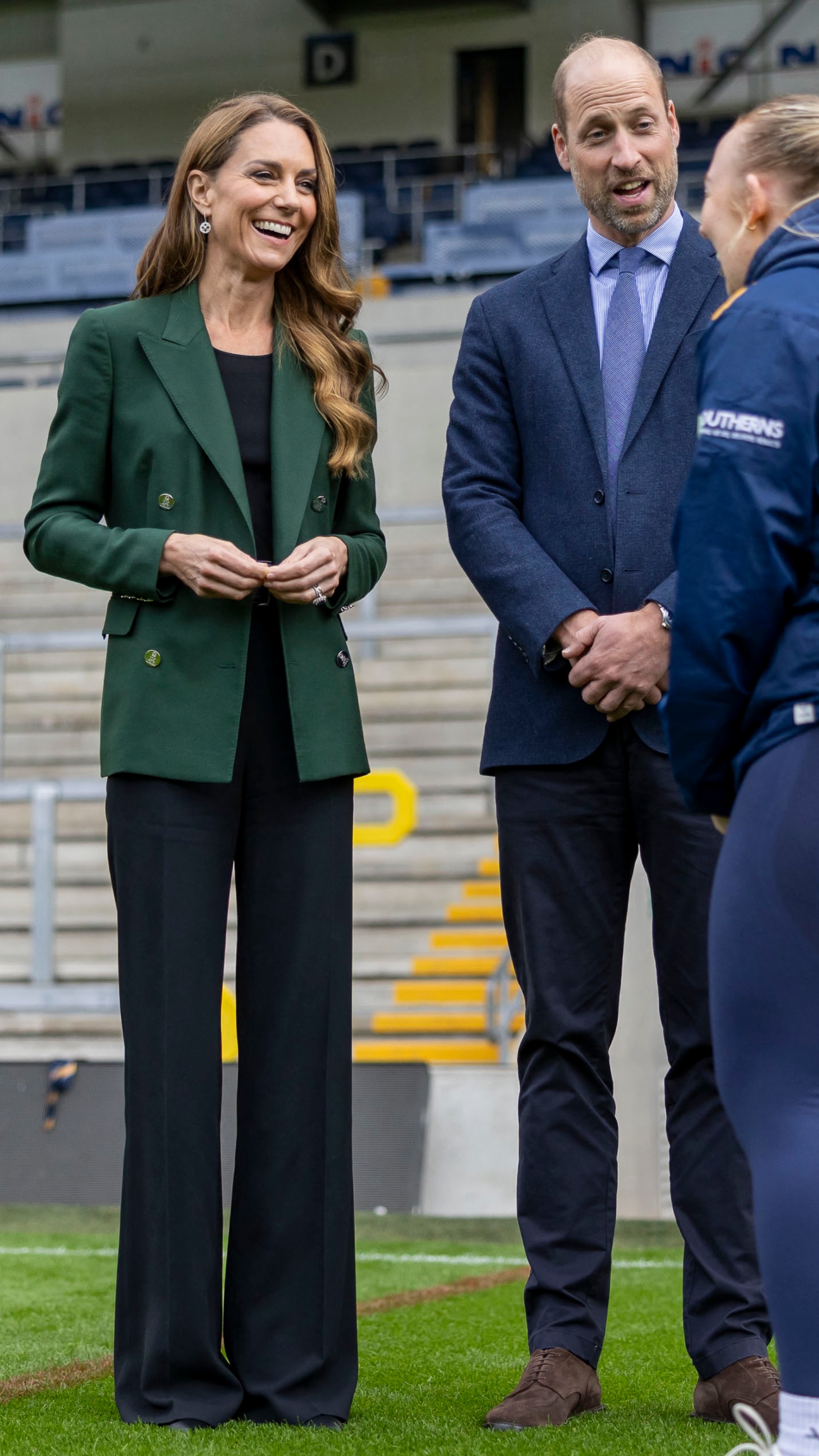 Prince William and Catherine, Princess of Wales pay a visit to the home of the Leeds Rhinos rugby league team at AMT Headingley Rugby Stadium in Leeds
