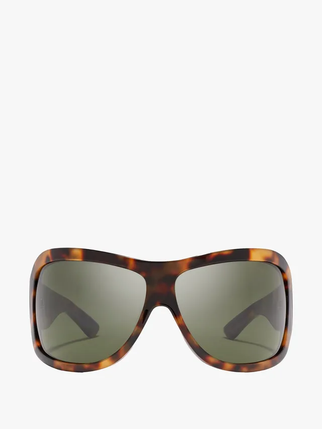 Runway Wrap Sunglasses in Brown, Size Os