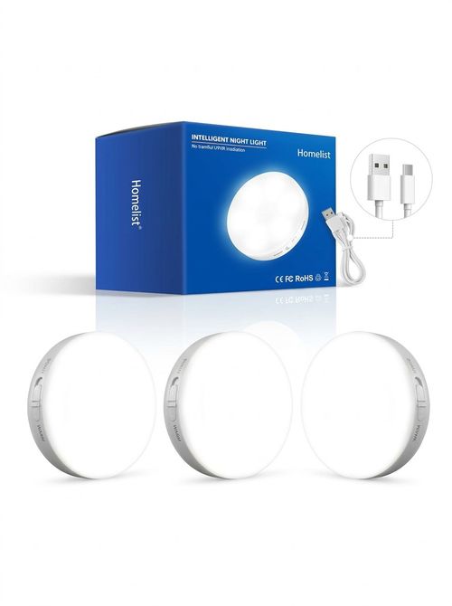 Wireless LED Rechargeable Magnetic Motion Sensor Lights (3 pack)