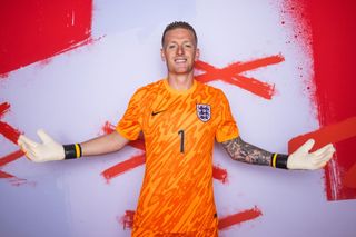 Jordan Pickford of England poses for a portrait ahead of Euro 2024