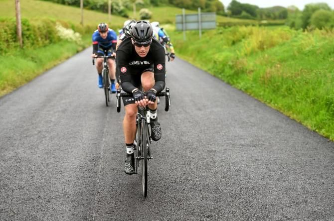 The breakaway group ride towards Edgeworthstown