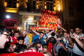 Chelsea and Arsenal Fans in Baku