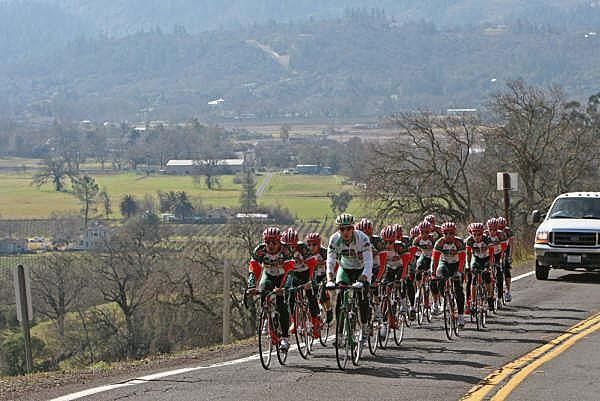 The team trains alongside Sutter Home Winery